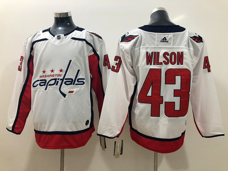 Men's Washington Capitals Tom Wilson #43 White Jersey
